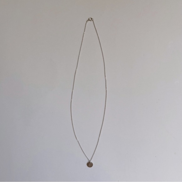 GLDN Personalized Lor Necklace H Name Initial Script Font Sterling Silver - Picture 3 of 5